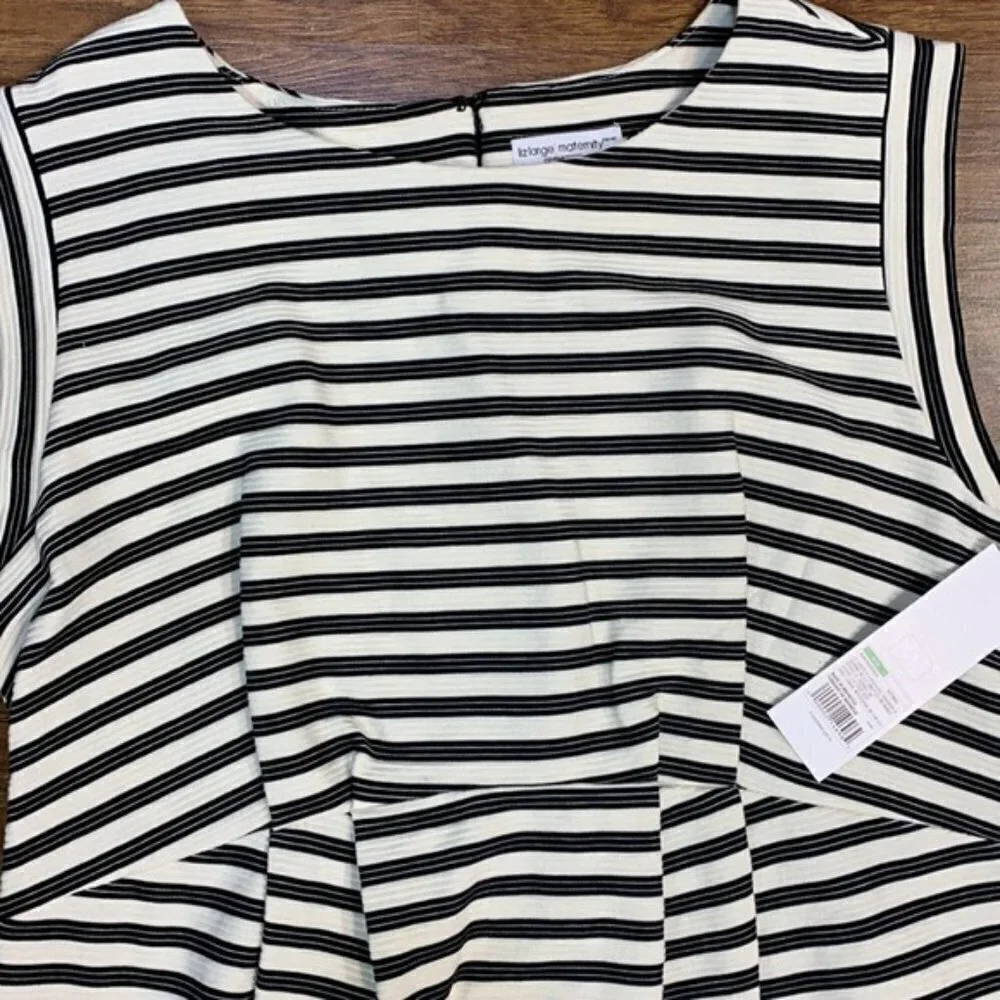 NWT Liz Lange Maternity Striped Dress - Size M - Picture 3 of 6